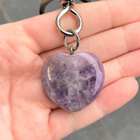 amethyst keychain, amethyst crystal, crystal keychain, crystal shop