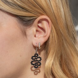 lace earrings, lace