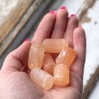 selenite,orange selenite, pockets crystal, cleansing crystal