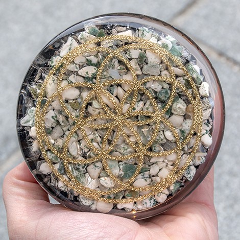 tree agate, orgonite, orgonite plate