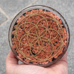 sun stone, orgonite, orgonite plate