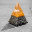 citrine, orgonite, orgonite pyramid