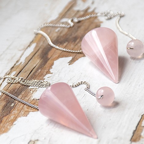 rose quartz, rose quartz crystal, rose quartz pendulum, pendulum, crystal pendulum