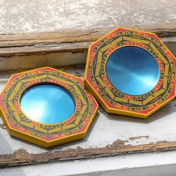 bagua mirrors, feng shui, lucky amulet, protection amulet, lucky charm