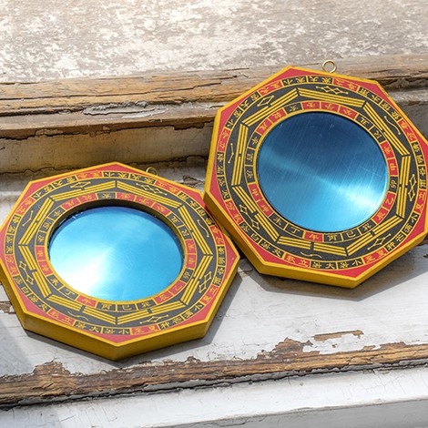 bagua mirrors, feng shui, lucky amulet, protection amulet, lucky charm