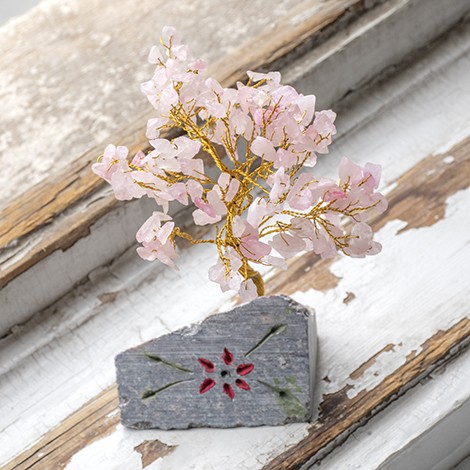 roževec, roževec kristal, roževec drevo, roževec dekor, kristali za ljubezen, darilo s kristali