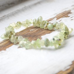 prehnit zapestnica, zapestnica čips, prehnit, prehnit nakit, prehnit kristal, kristali za srečo