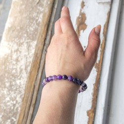 vijoličen ahat, ahat, ahat zapestnica, vijoličen ahat nakit, vijoličen ahat cena, zapestnice s kristali, kristali za moč