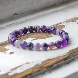 vijoličen ahat, ahat, ahat zapestnica, vijoličen ahat nakit, vijoličen ahat cena, zapestnice s kristali, kristali za moč