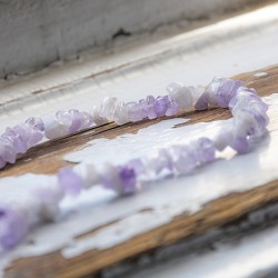 amethyst, amethyst lavender, amethyst necklace, chips necklace, crystal necklace, anti stress crystals