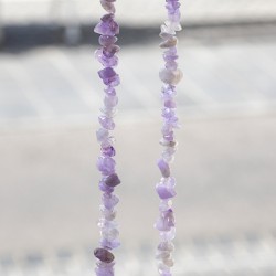 amethyst, amethyst lavender, amethyst necklace, chips necklace, crystal necklace, anti stress crystals