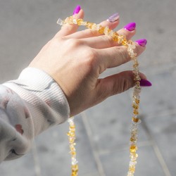 citrine, citrine crystal, citrine necklace, crystals for joy, crystals for optimism