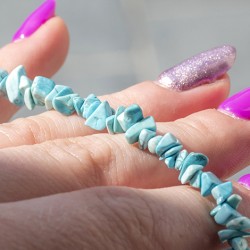 blue howlite, blue howlite crystal, blue howlite necklace, crystals for better sleep, calming crystals