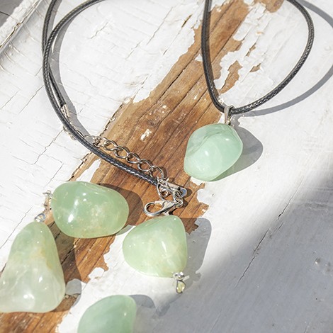 Prehnit kamen kristal crystal ogrlica ideje za darilo kamen brezpogojne ljubezni