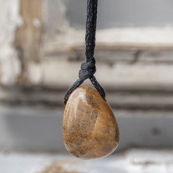 petrified wood, petrified wood crystal, crystal necklace, meditation crystal, energy jewellery