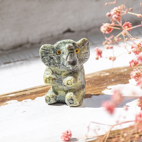 serpentin slonček, serpentin, kristal, crystal, slonček za srečo