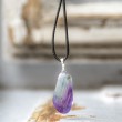 rainbow fluorite, fluorite, fluorite necklace, fluorite jewellery, protection crystal, calming crystal