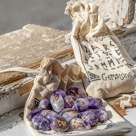 amethyst, amethyst crystal, runes, crystal runes, runes set, Nordic runes, amethyst runes