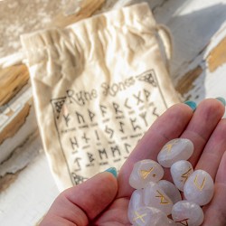 rose quartz, runes, crystal rune stones, rose quartz runes, Nordic runes