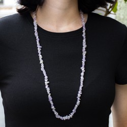 amethyst, amethyst lavender, amethyst necklace, chips necklace, crystal necklace, anti stress crystals