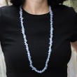 blue chalcedony, blue chalcedony crystal, chips necklace, communication crystal, blue chalcedony necklace