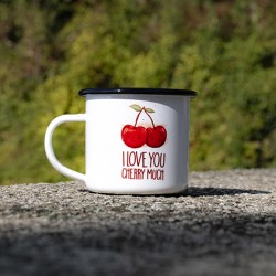enamelled cup, enamelled mug, coffee cup, tea cup, coffee mug, tea mug