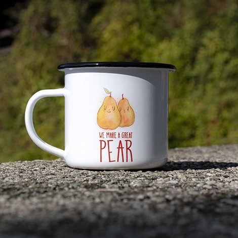 enamelled cup, enamelled mug, coffee cup, tea cup, coffee mug, tea mug