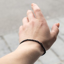 spinel,črni spinel, spinel nakit, spinel zapestnica, zaščitni kristal, energijski nakit