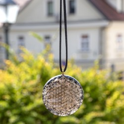 citrine, black tourmaline, orgonite, orgonite necklace, energy necklace, protection, strength, optimism