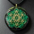 malachite,black tourmaline,orgonite,orgonite necklace, energy jewellery, love crystal, relationship crystal