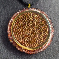 garnet,black tourmaline, orgonite, orgonite necklace, passion crystal, anger issues crystal, love crystal