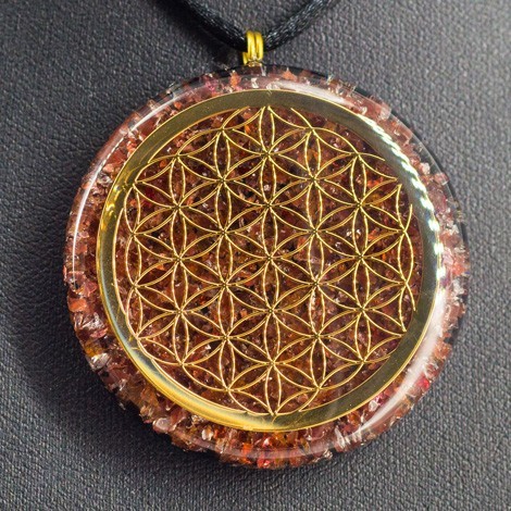 garnet,black tourmaline, orgonite, orgonite necklace, passion crystal, anger issues crystal, love crystal
