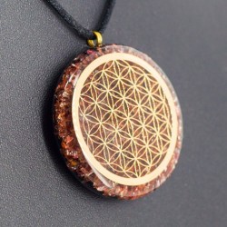 garnet,black tourmaline, orgonite, orgonite necklace, passion crystal, anger issues crystal, love crystal