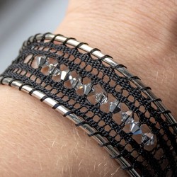 lace, lace bracelet, bobbin lace, lace jewelry, Slovenian lace