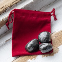 mošnjiček, žametni mošnjiček, žametna vrečka, vrečka za kristale, rdeča žametna vrečka, rdeč žamet