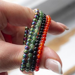 oniks otroška zapestnica oniks kamen kristal za zaščito stabilnost kristal za premagovanje tesnobe