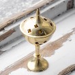 incense, incense burning container, brass container, goblet for incense
