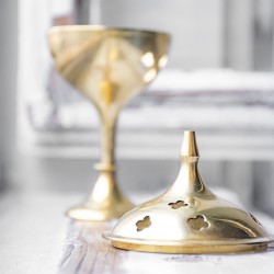 posodica za kadilo medenina, držalo za incense