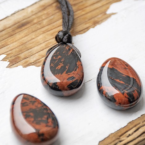 mahogany obsidian, mahogany obsidian necklace, crystal necklace, crystal jewelry, protection stone