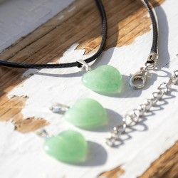 GREEN AVENTURINE necklace heart