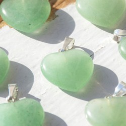 GREEN AVENTURINE necklace heart