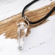 clear quartz, rainbow moonstone, white labradorite, spice necklace, crystal necklace, energy jewellery, cleansing crystal