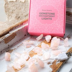 rose quartz, rose quartz crystal, crystal lights, rose quartz lights, fairy lights, love crystal