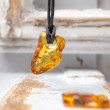 amber, amber crystal, amber necklace, amber jewellery, crystal necklace, crystal jewellery