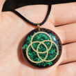 malachite, orgonite, orgonite necklace