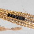lace bracelet,golden with black crystals
