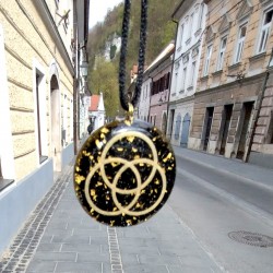 black tourmaline, gold, orgonite, orgonite necklace, orgonite jewellery