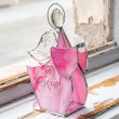 STAINED GLASS ANGEL 3D pink