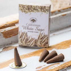 beli žajbelj kalifornijski dišeči stožci energijsko čiščenje kristalov prostora