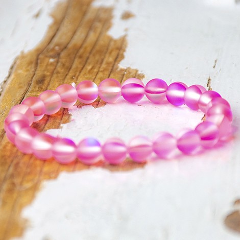 OPALIT roza otroška zapestnica 6mm